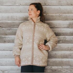 Vintage Jasper beige/brown thick jacket, size XS Fits up to size M